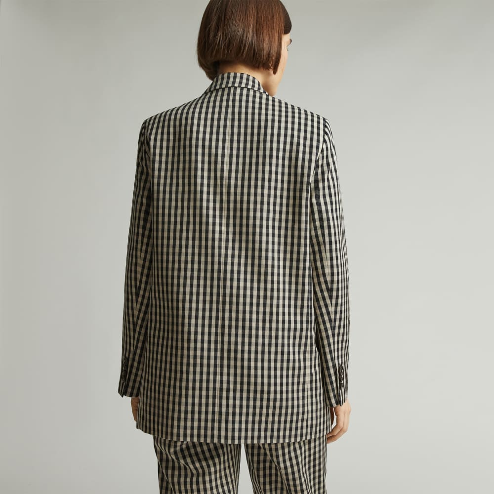 The Oversized Blazer in Buttersmooth | Khaki / Black - Image 3