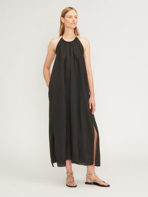The Tie-Back Halter Dress | Black