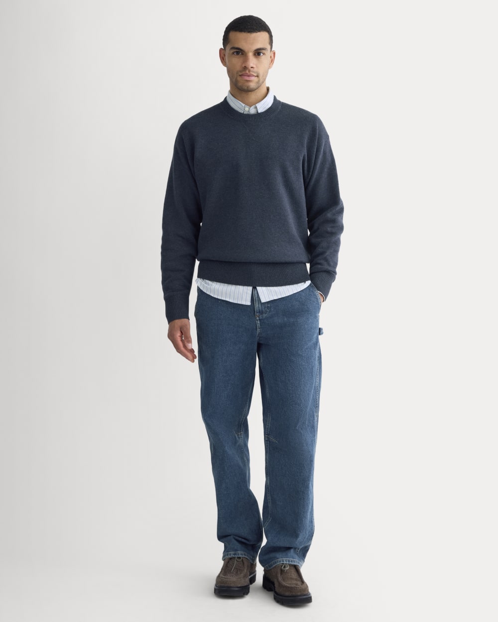 Luxe Merino Double-Knit Sweater | Indigo - Image 3