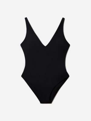 The V-Neck One-Piece | Black