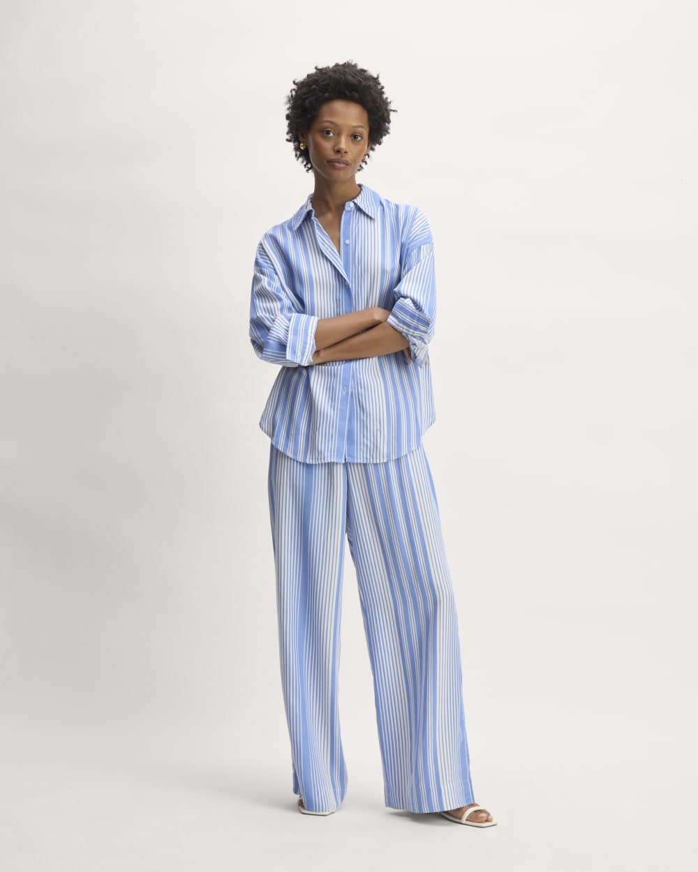 The Oversized Shirt in Butterlite | Granada Sky Blue / Bone - Image 3