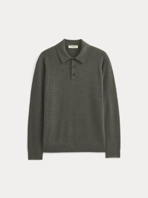 Ultrasoft Polo Sweater | Heather Mid Charcoal