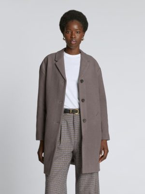 The Italian ReWool? Cocoon Coat | Taupe Grey