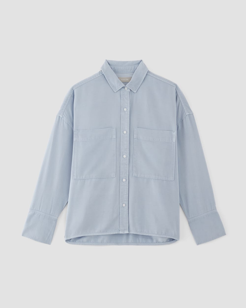 The Boxy Overshirt in Buttersoft | Chambray Blue - Image 2