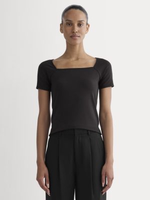 The Form Square-Neck Top | Black