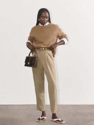 The Draper Tapered Pant in Buttersmooth | Ash Brown