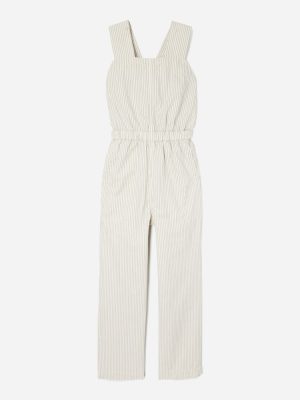 The Fatigue Apron Jumpsuit | Navy Stripe