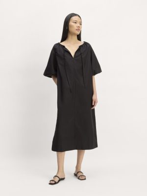 The Supima? Puff-Sleeve Dress | Black