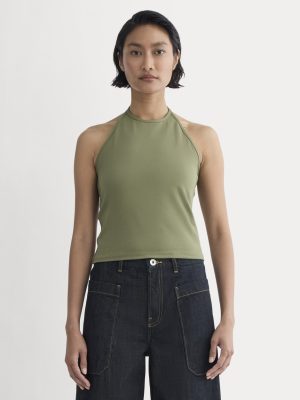 The Form Halter Top | Lichen Green