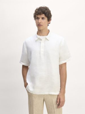 The Linen Short-Sleeve Popover Shirt | White