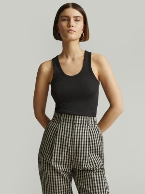 The Luxe Rib Tank | Black