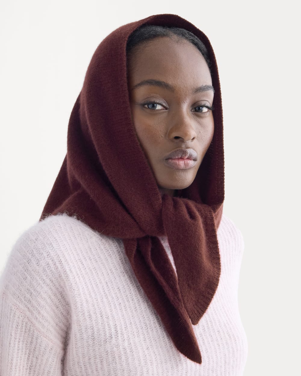 Cashmere Lovergirl Large Kerchief | Burgundy - Image 2