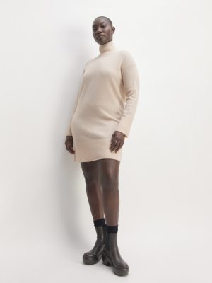 The Cozy Stretch Turtleneck Dress | Whisper Pink