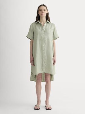 The Daytripper Dress in Linen | Seagrass