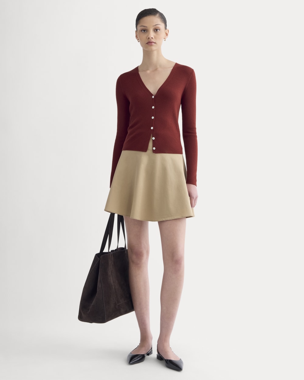 The Cardigan in Ultrasoft Merino | Merlot - Image 3