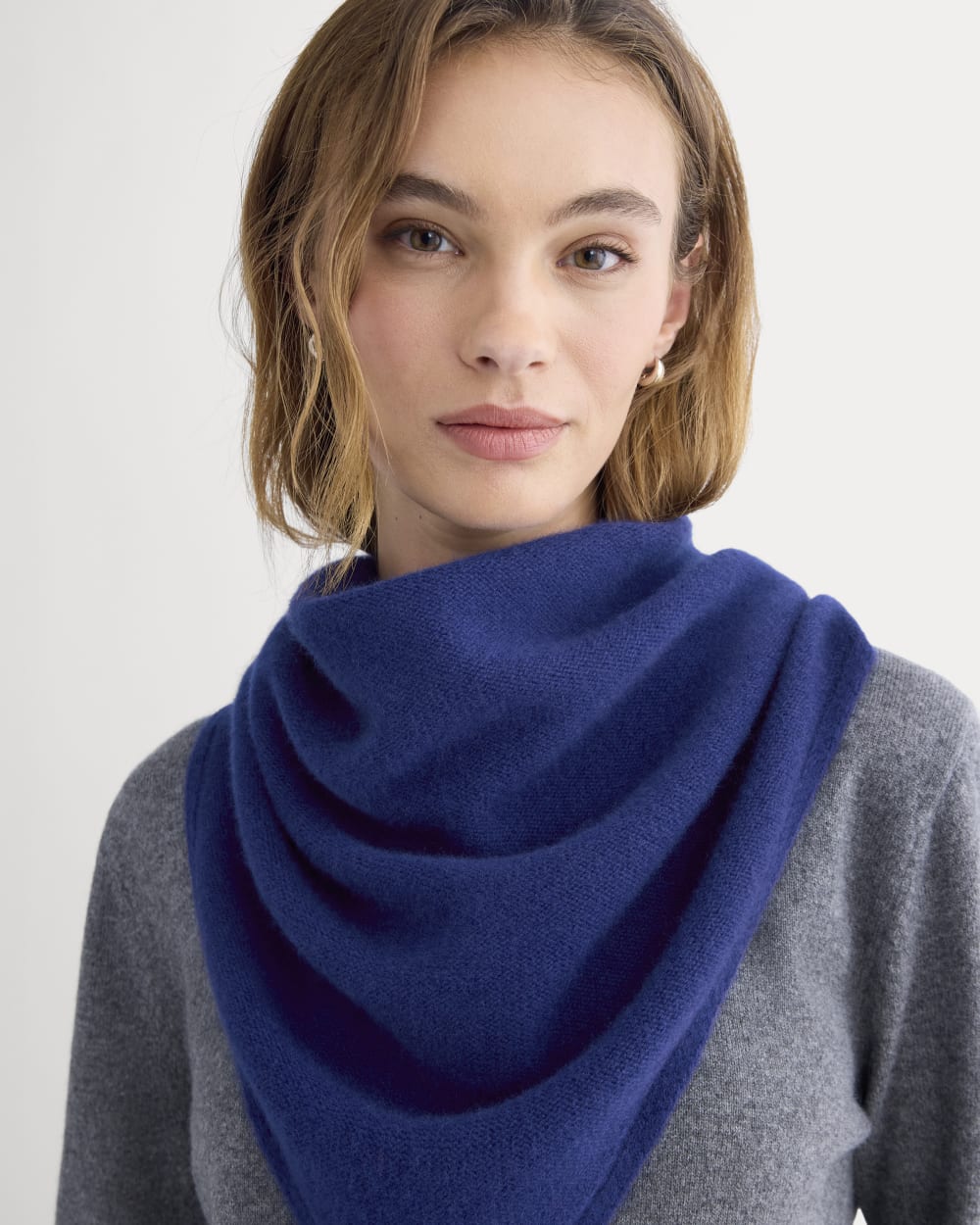Cashmere Lovergirl Large Kerchief | Cobalt - Image 2