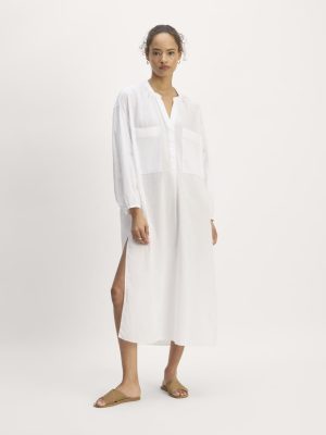 The Gauze Caftan Dress | White