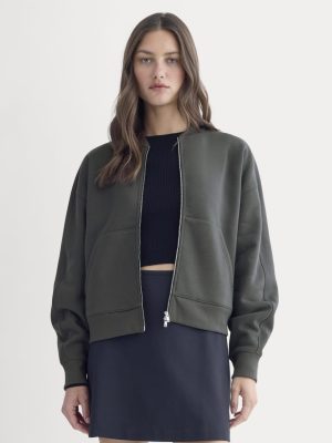 Luxe Fleece Bomber Jacket | Washed Black