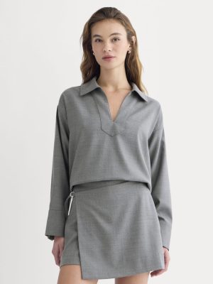 Overshirt in Tailor Twill | Heather Graphite