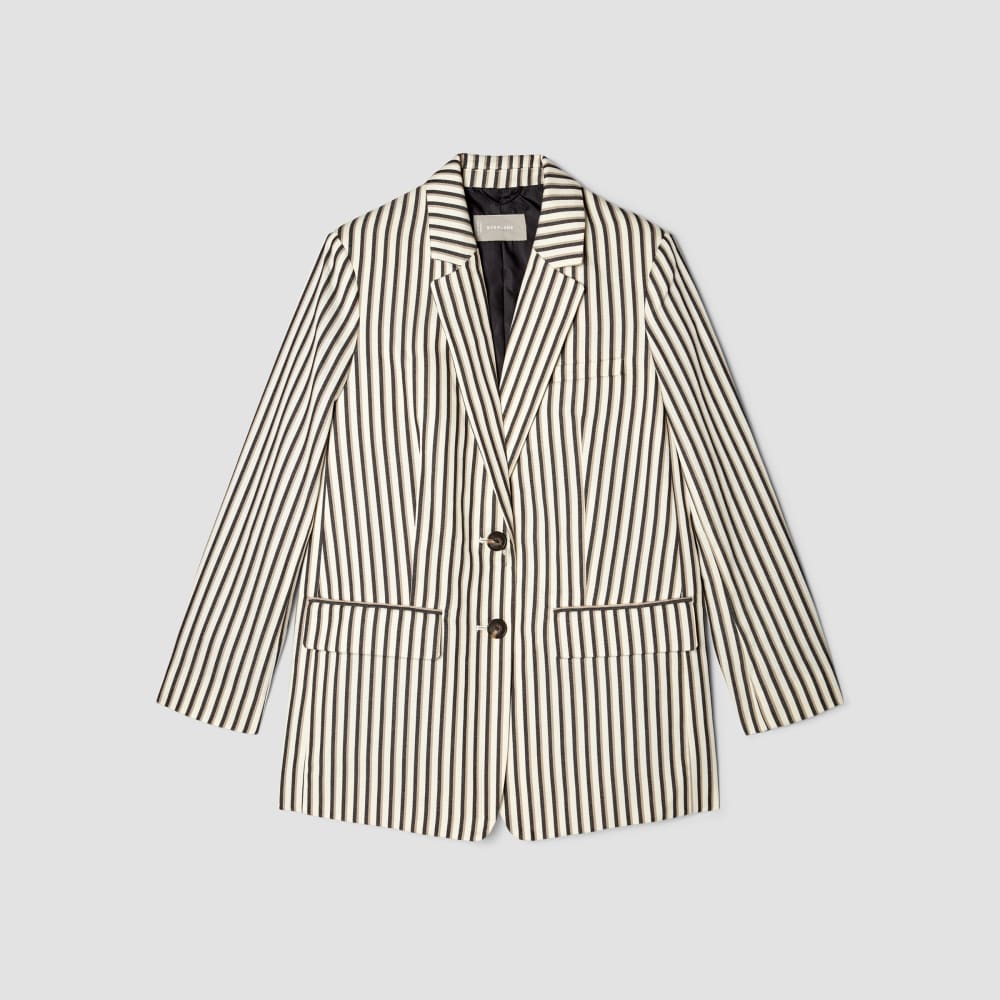 The Oversized Blazer in Buttersmooth | Ombre Stripe - Image 2