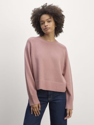 The Boxy Crew in Cashmere | Clay Pink