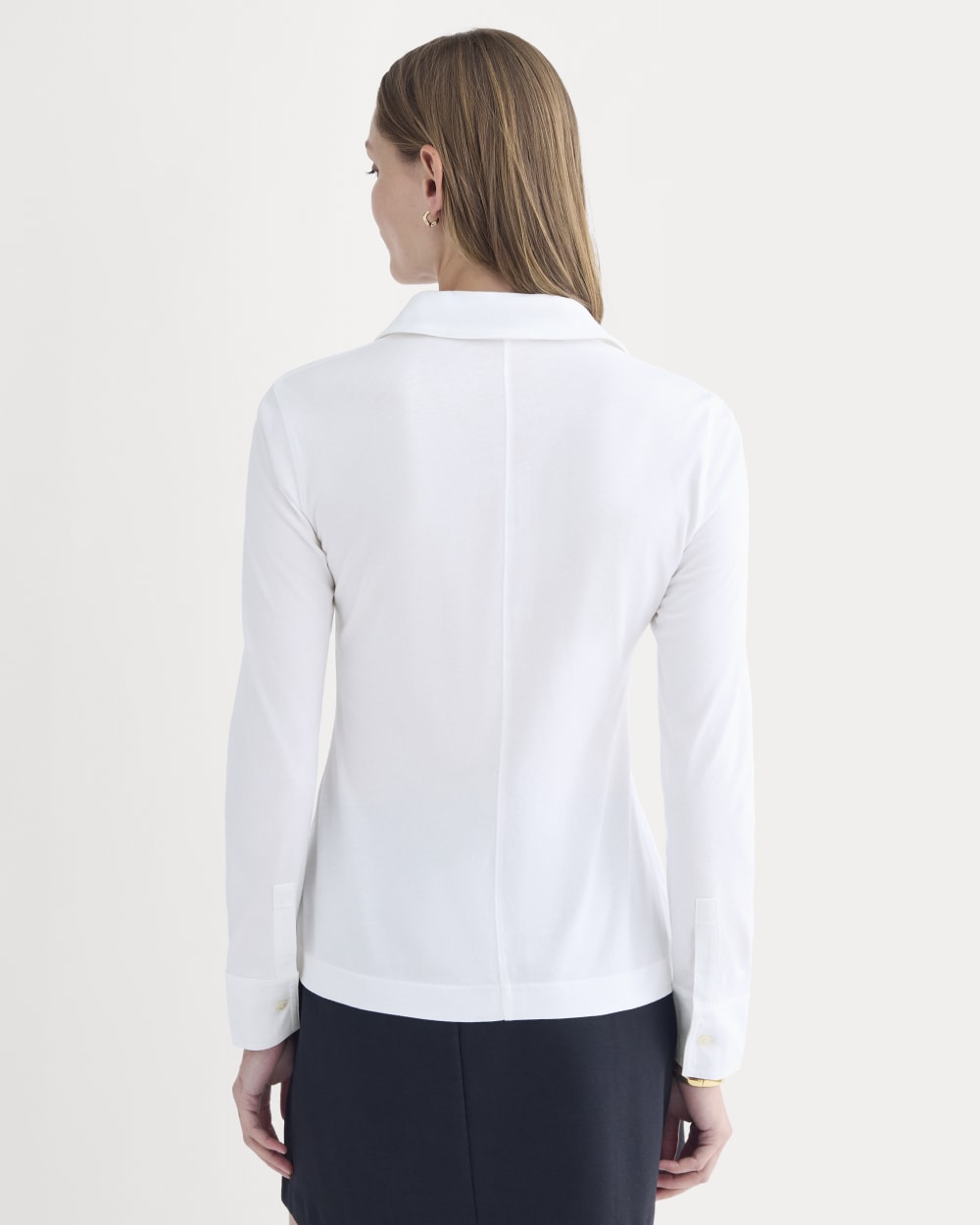 Button-Up Shirt in Essential Cotton | White - Image 5