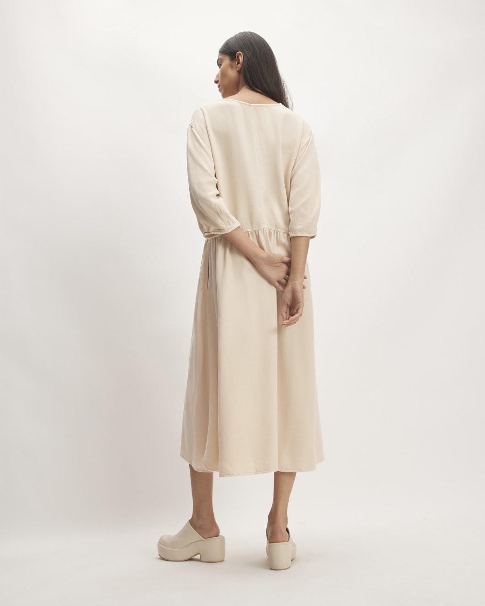 The TENCEL? Puff-Sleeve Dress | Whisper Pink - Image 6