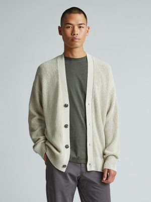The No-Sweat Ribbed Cardigan | Pelican