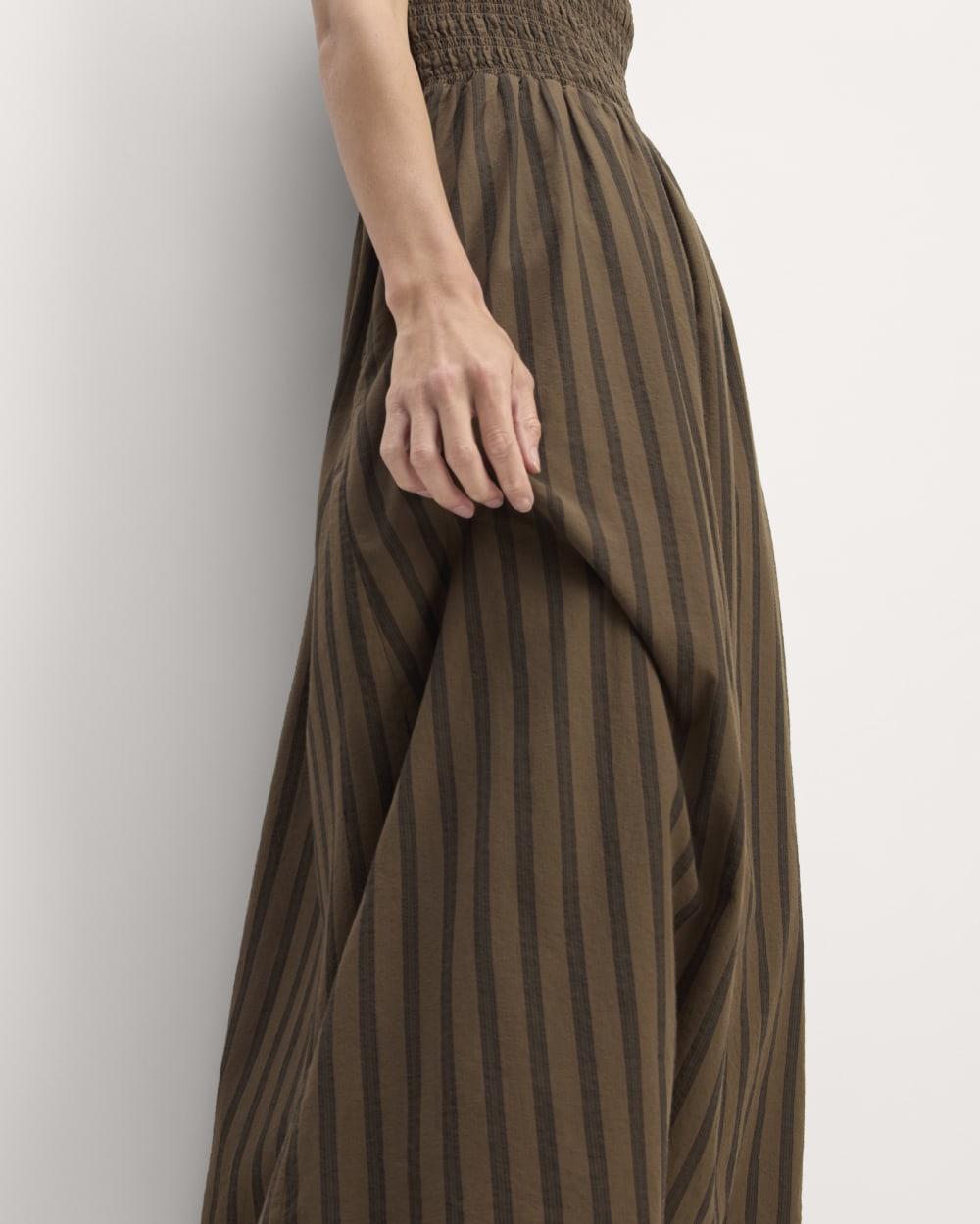 The Gauze Smock Dress | Cocoa / Black - Image 4