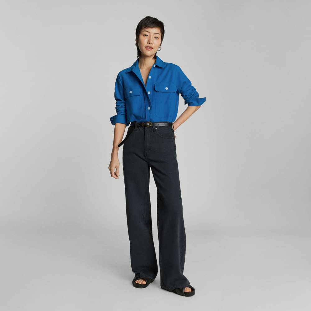 The Classic Cotton Flannel Shirt | Lapis Blue - Image 6