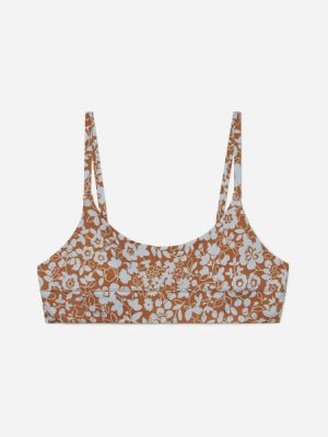 The Scoop-Neck Bikini Top | Honey Floral
