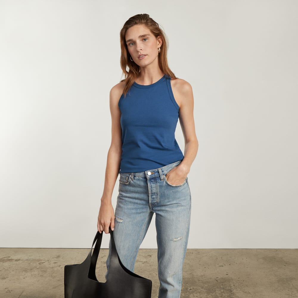 The Tank in Essential Cotton | Deep Blue - Image 6
