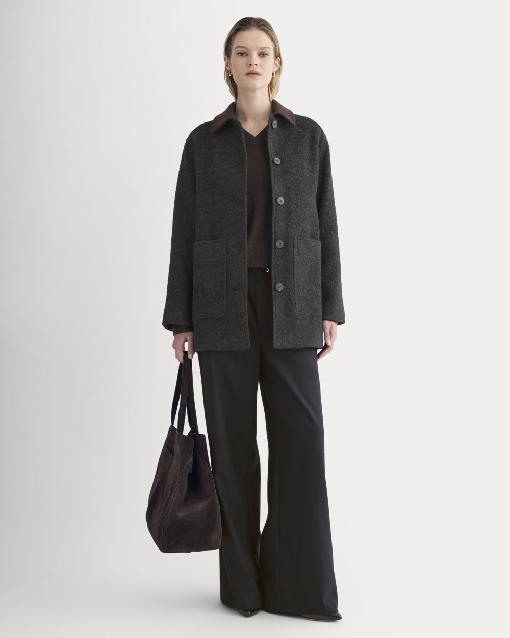 Italian Car Coat | Carbone/Black - Image 3