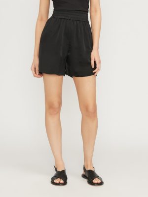 The Satin Pull-On Short | Black