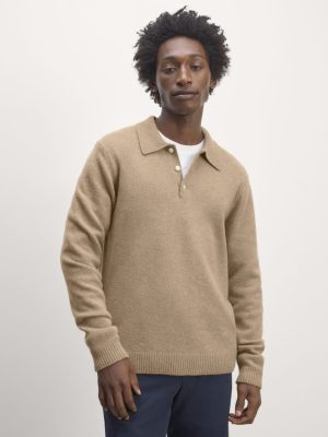 The Classic Polo in Luxe Merino | Oat Melange