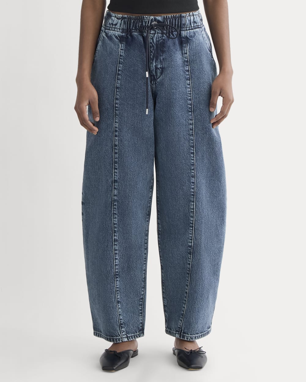 The Drawstring Baggy Jean | Mid Indigo - Image 3