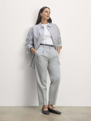 The Draper Tapered Pant in Buttersmooth | Heather Steel