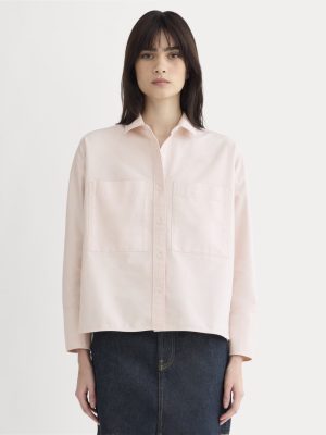 The Boxy Oxford | Rose Quartz Chambray
