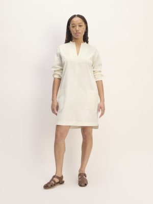 The Long-Sleeve Utility Mini Dress | Bone