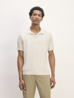 The No-Sweat Polo | Heathered Canvas