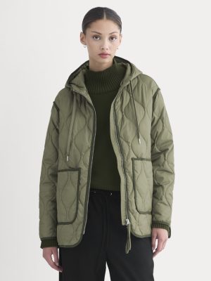 ReNew Quilted Hooded Liner | Lichen Green