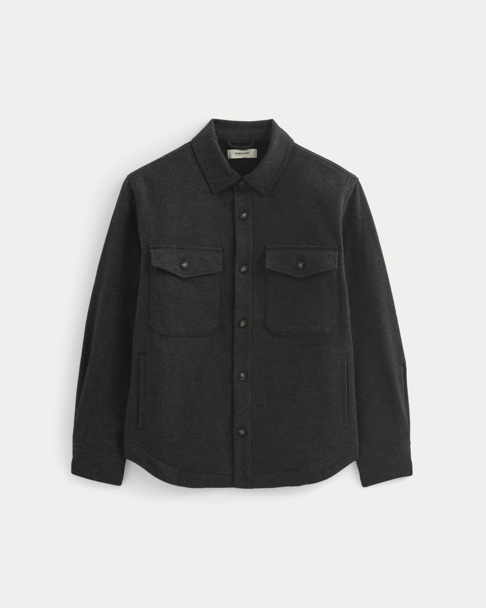 Heavyweight Waffle Twill Overshirt | Heather Charcoal - Image 2