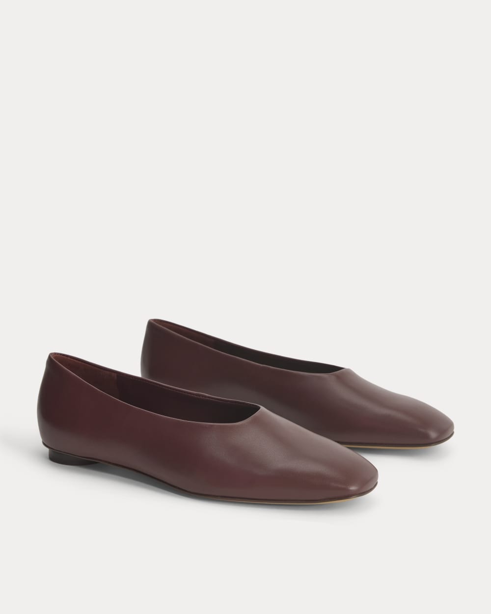Gallery Square-Toe Flat | Burgundy - Image 2