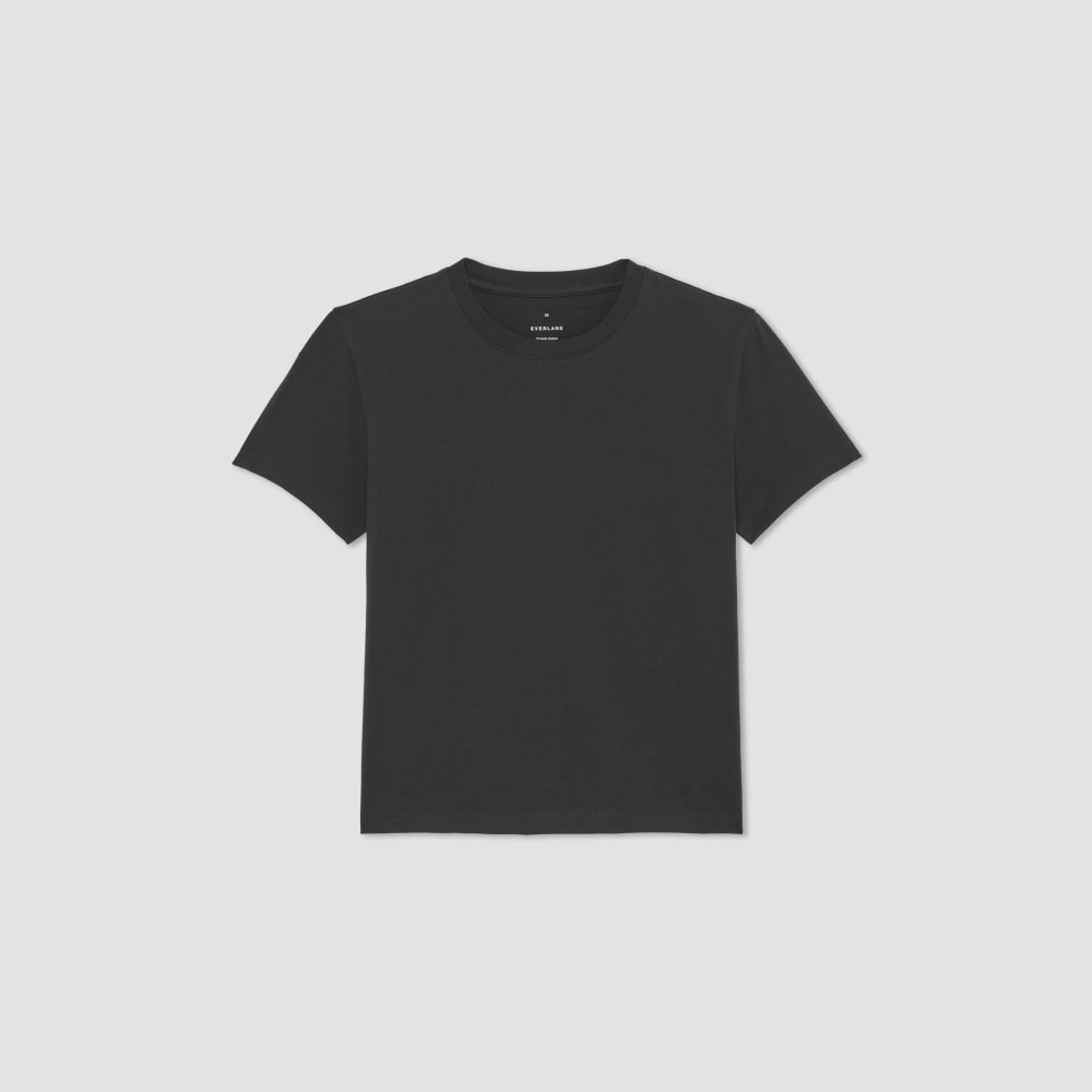 The Box-Cut Tee in Essential Cotton | Vintage Black | No Pocket - Image 2