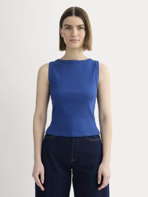 The Selfie Boatneck Tank | Bright Cobalt