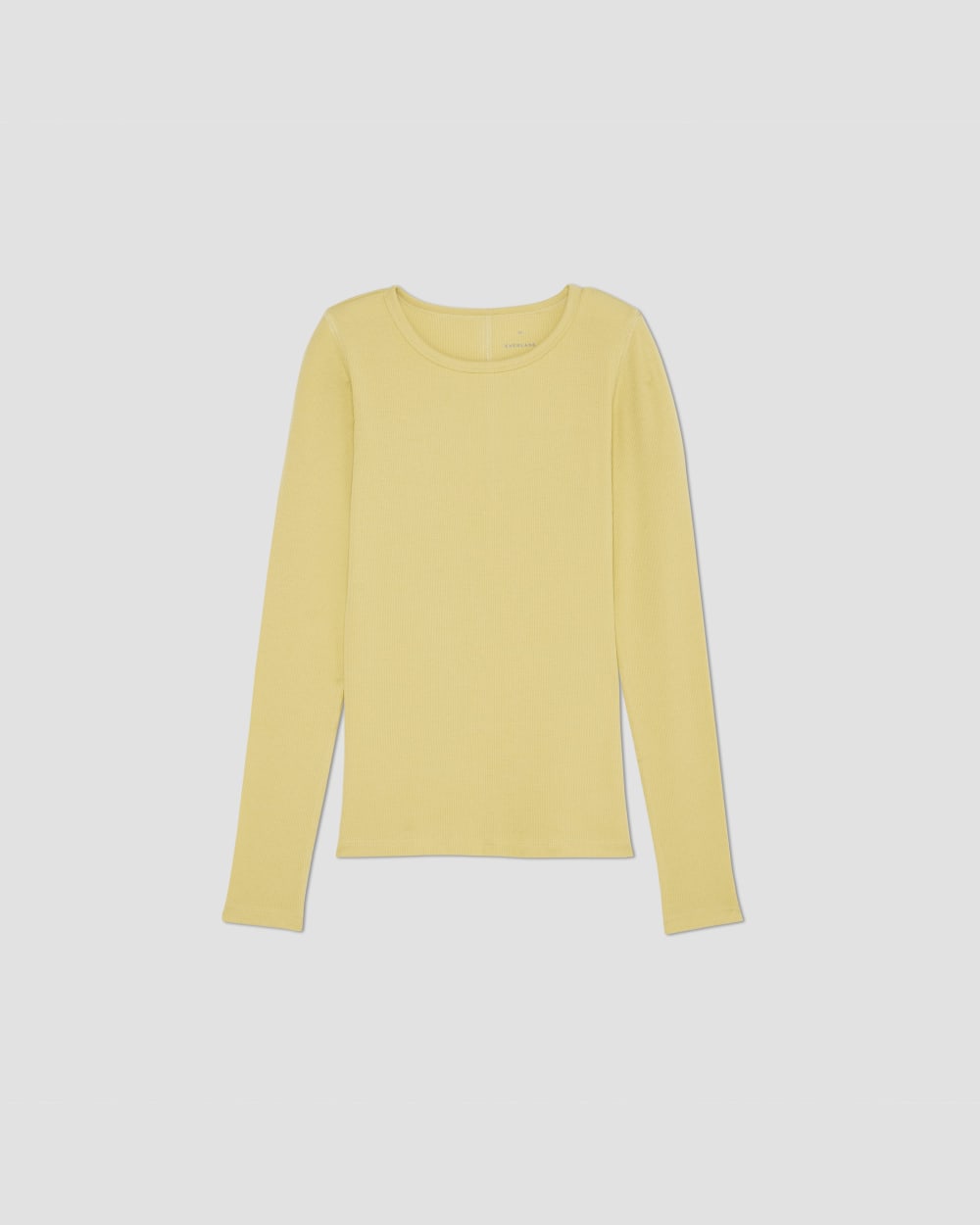 The Luxe Rib Long-Sleeve Crew | Raffia - Image 2