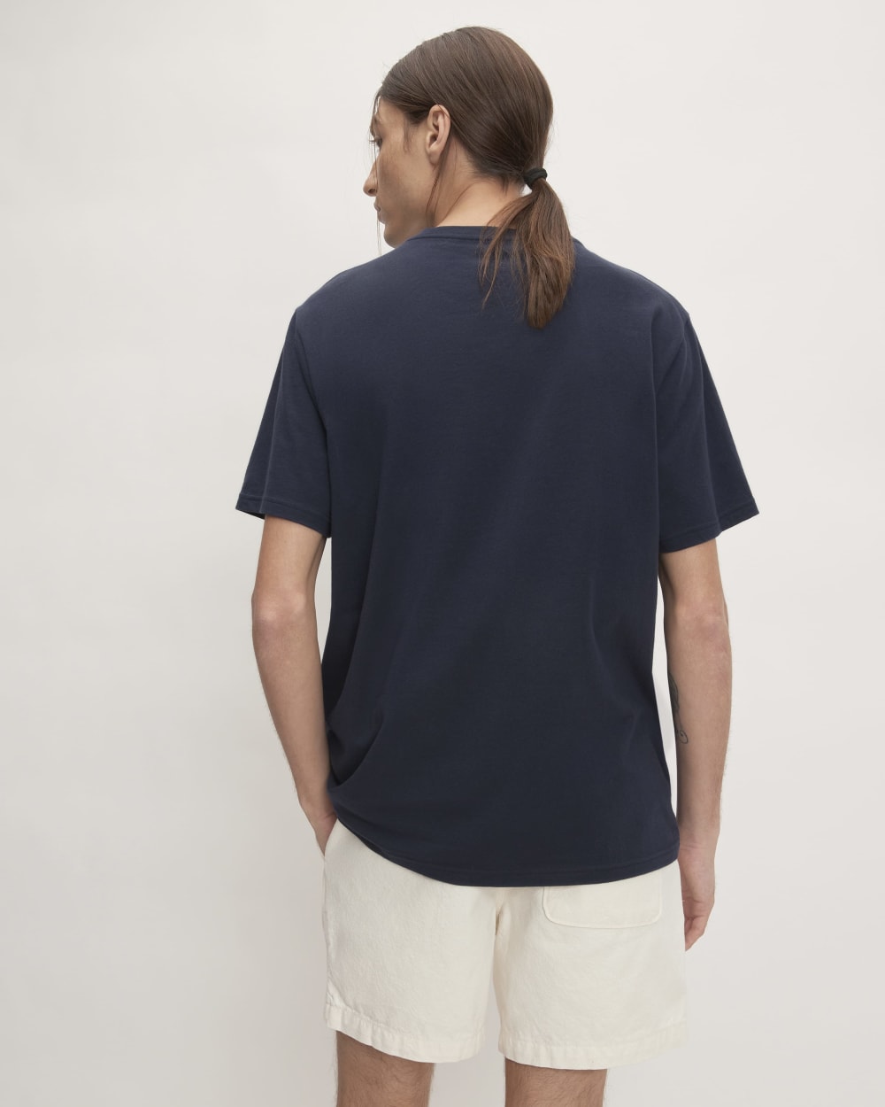 The Essential Organic V-Neck Tee | Deep Navy - Image 3