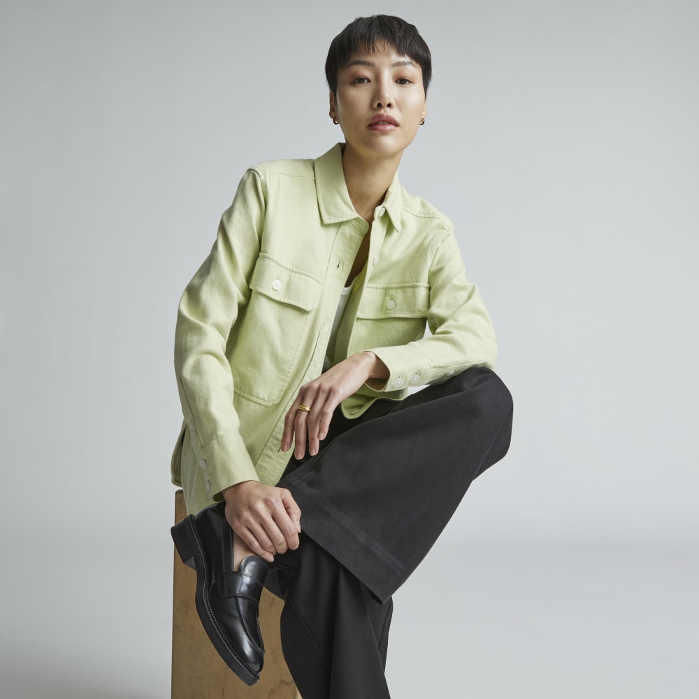 The Classic Cotton Flannel Shirt | Seafoam Green - Image 6