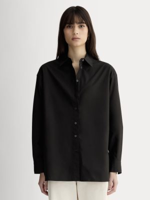 The Boyfriend Shirt in Ultrasoft Cotton | Black