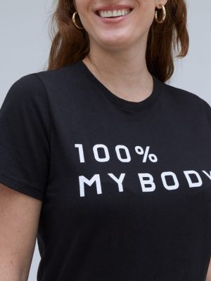 The 100% My Body Box-Cut Tee | Black